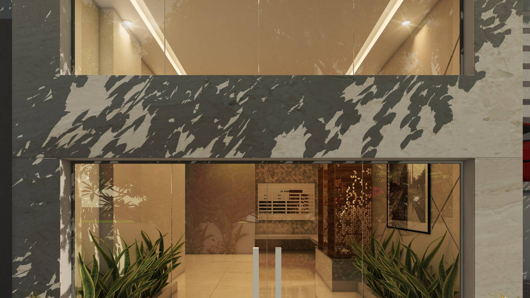 Entrance lobby of a Rui Universal residence, Kothrud, Pune